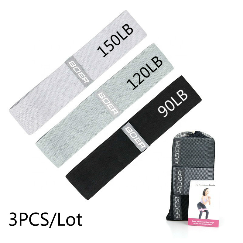 Sports Equipment Suppliers - 3PCS Wanita Pria Kain Resistance Band