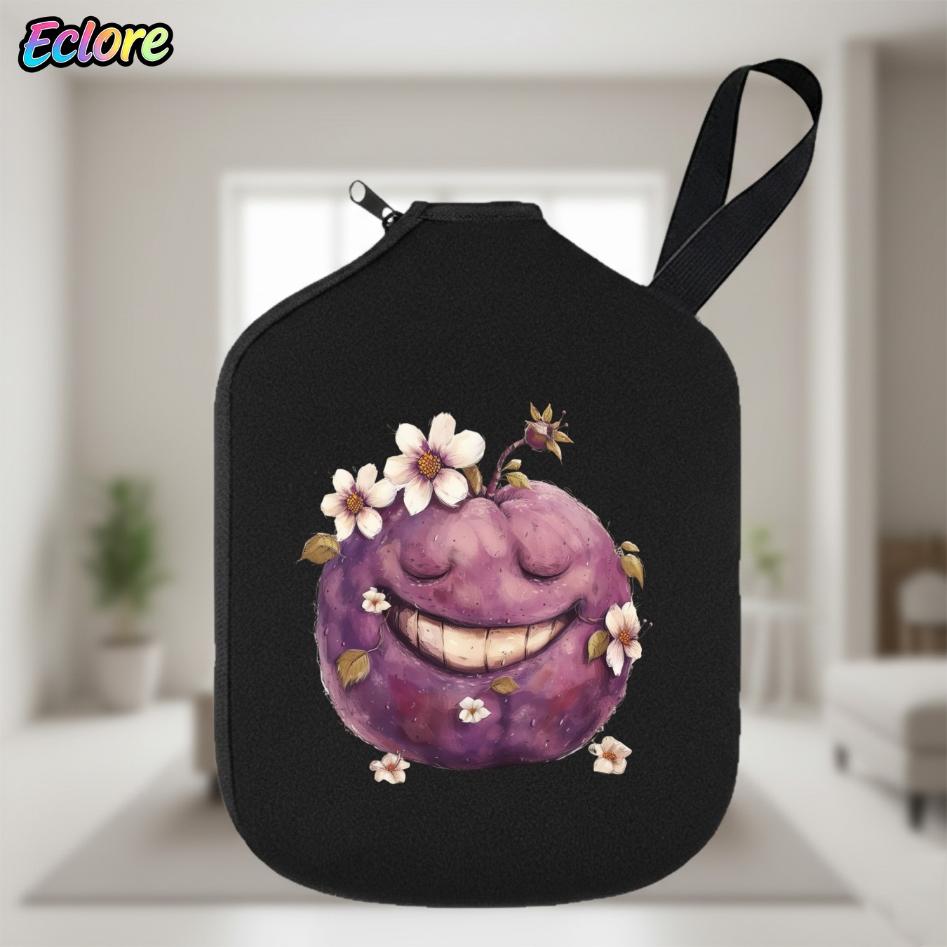 Pickleball Paddle - Penutup Dayung Pickleball Smiley Flower, Sarung