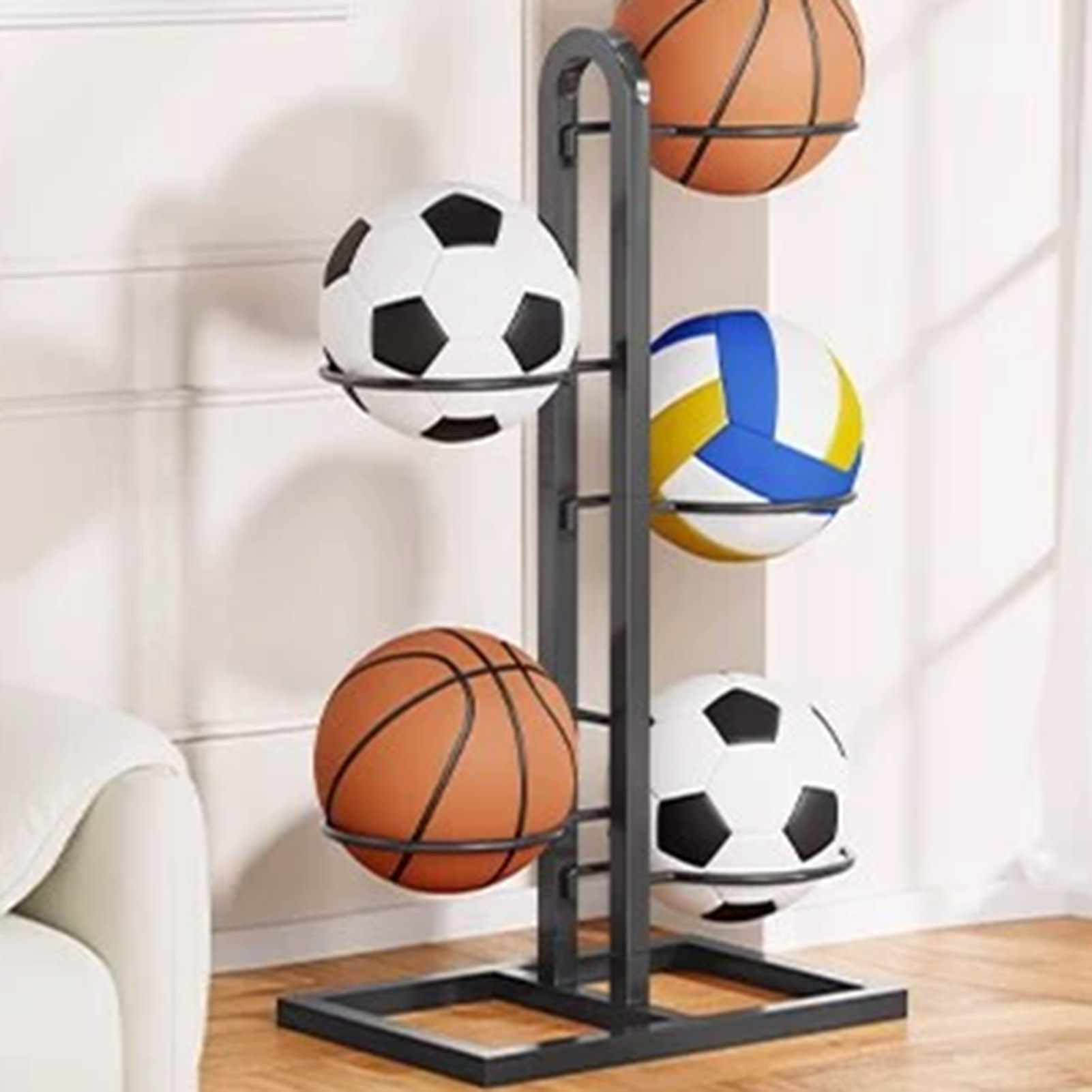 Rak Basket Lipat Organizer Pen - Sports Equipment Holder ulasan dan harga